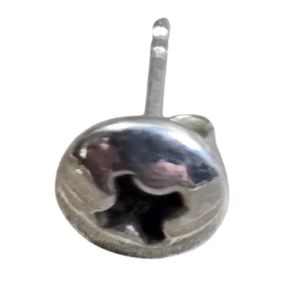 Vintage 925 Sterling Silver Single Button Ball Stud Replacement Earring